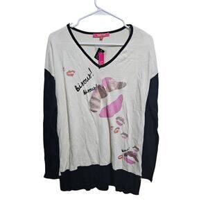 NEW Catherine Malandrino Bisous Knit Sweater Womens Size XS Winter White Top(946